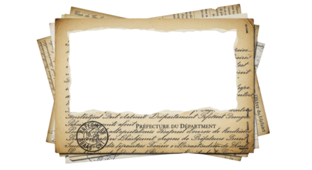 Create a nostalgic vintage photo album with this antique paper frame, perfect for family history projects and old-fashioned scrapbooking designs