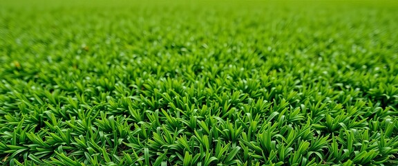 Realistic synthetic turf for landscapes and sports fields, vibrant green and durable,  clean,  material