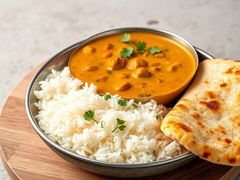 Creamy tuvar dal, a comforting Indian lentil dish, served alongside fluffy rice and a soft roti, ideal for a hearty meal,  arhar dal, tuvar dal