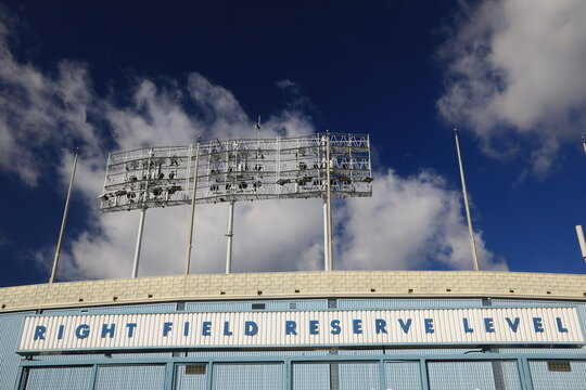 Dodger Stadium - home of the Los Angeles Dodgers professional Baseball team. The facility was built in 1962. Los Angeles, California, USA