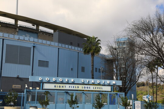 Dodger Stadium - home of the Los Angeles Dodgers professional Baseball team. The facility was built in 1962. Los Angeles, California, USA