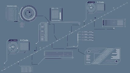 Animated display with a system of operations for analyzing the received data