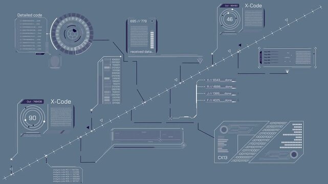 Animated display with a system of operations for analyzing the received data