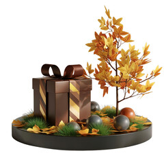 christmas tree with gift box