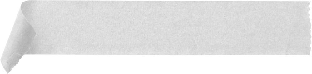 White adhesive paper tape isolated on white background