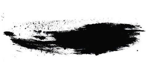 Naklejka premium Abstract design with bundle of different ink brush strokes .Paintbrush set template. Grunge brushes collection. Brush stroke paint border in ,Dirty textures of banners, boxes, frames, Painted texture 