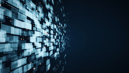 Digital Matrix: An abstract composition of interconnected digital elements, radiating with an aura of technological sophistication.