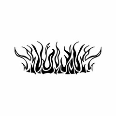 Stylized flames isolated on