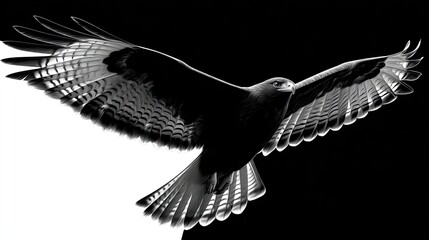 Silhouette of hawk diving through sky, motion and precision concept, strong vector perfect for sports or freedom visuals.