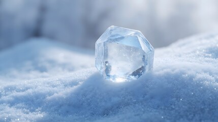 Hexagonal Snow Crystal Frosted Surface Design