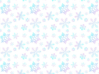 水彩で描いた雪の結晶の背景イラスト グラデーション