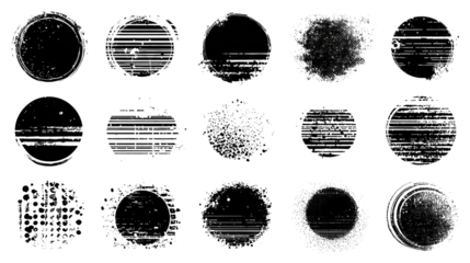A series of circular patterns featuring diverse textures and designs, showcasing varying degrees of complexity and detail.