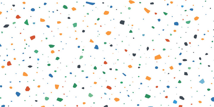 Colorful seamless vector polka dot confetti background pattern for a birthday celebration design