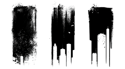 Three abstract vertical designs with textured surfaces, featuring a mix of patterns and lines, creating a striking visual effect.