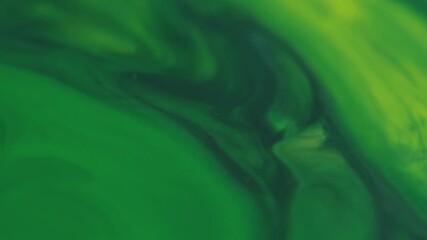 Marble stream. Wet texture. Blur green yellow colorful paint flowing in shiny water acrylic splash floating on abstract background. - Powered by Adobe