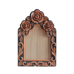 wooden frame isolated on white background