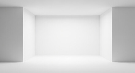 Fototapeta premium Modern Minimalist Blank Clean White Empty Room Interior Background