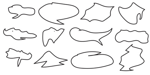 Crayon speech bubble children set. Round, cloud and star frame for text. Chalk texture dialog speech balloon. Crayon bubble for talk and children comic design. Vector illustration