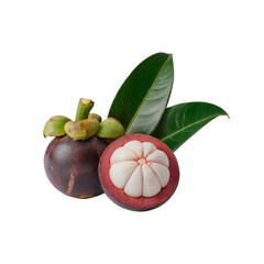 ripe plums with leaves