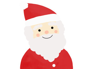 かわいい笑顔のサンタクロースのイラスト