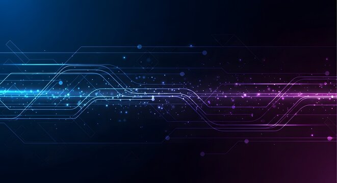 Abstract digital lines background design with modern technology elements