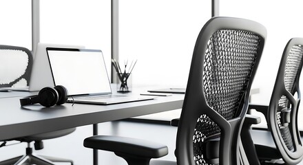 Workplace Technology and Remote Work Setup in a Minimalist Office