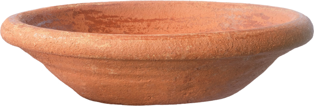 Traditional Indonesian Terracotta Grinding Bowl, Cobek or Cowet, in Transparent Background