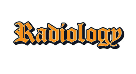 Typography Radiology Text Illustration on White background