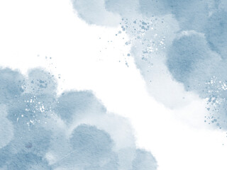 Pastel blue watercolor abstract background. wedding invitation designs or card templates for greetings or invitations on valentines Day. watercolor paint brush glitter gold for wedding elements.
