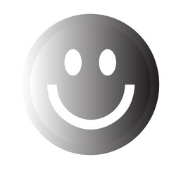 Fototapeta premium Grayscale Smiley Icon