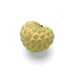 Custard Apple Fruit: Ripe Whole Specimen on White Background