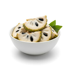 Custard Apple Fruit: Ready-to-Eat Slices in a Bowl