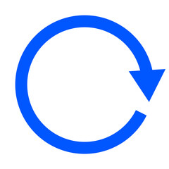 The refresh, rotate, undo and loading symbols are blue.