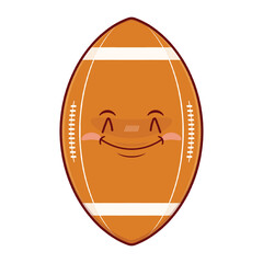 rugby ball smile face cartoon cute