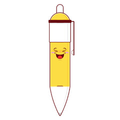 pen playful face cartoon cute