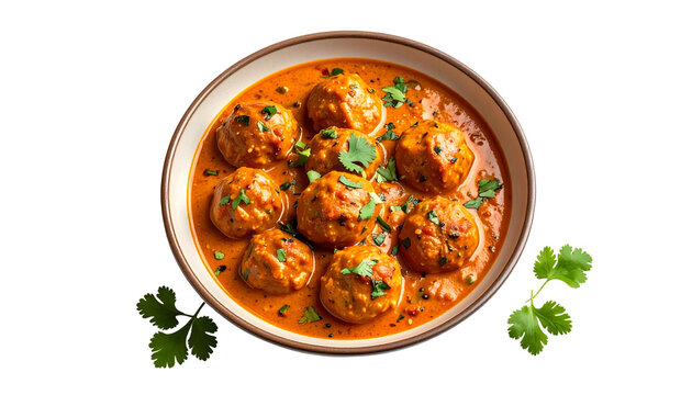  Malai kofta indian food curry gravy meal isolated on solid white background in Png