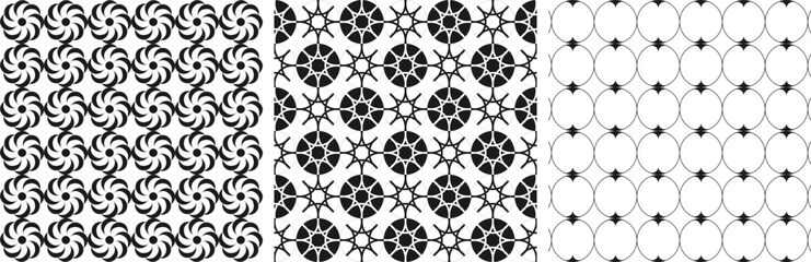 Collection Shapes Pattern Pack Minimalist Abstract Pattern Set unique flower shape, unique star, and circle frame