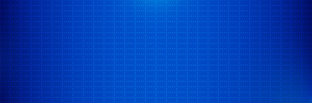 Blue glowing square grid background. Cross and dot tech network backdrop. Abstract checkered dashboard pattern for science, technology, business, healthcare, medicine design template.