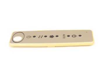 Air conditioner remote control on a white background