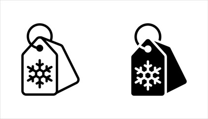 Winter sale icon set, winter discount concept, vector illustration on white background