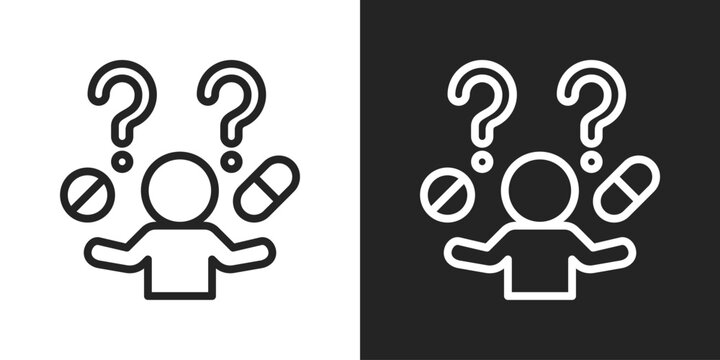 Comparation Icon In Black And White Line Style