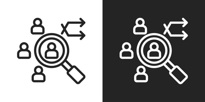 randomize Icon In Black And White Line Style