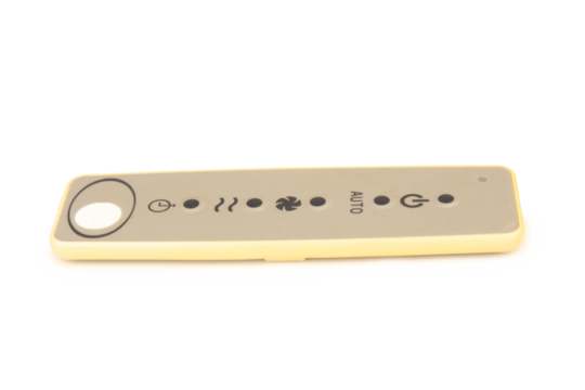 Air conditioner remote control on a white background