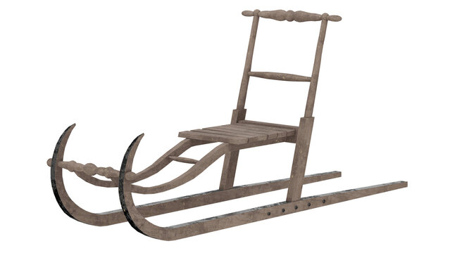 3d rendering old kicksled