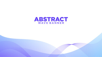 Abstract Curve Wave Digital Soft Gradient Banner