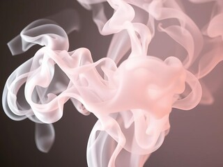 Gentle plumes of white smoke billow, creating an abstract, organic form with a soft, diffused light,  organic,  atmospheric