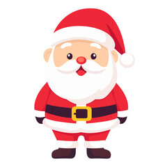 Jolly Santa Claus Illustration: An illustrated Santa Claus, exudes the joy of the holiday season, with his warm smile and iconic red suit and hat.