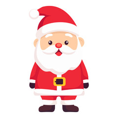 Jolly Santa Claus: An illustration of a cheerful Santa Claus, exuding holiday spirit with a warm smile and a festive outfit. 
