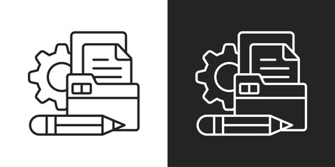 Documentation Icon In Black And White Line Style