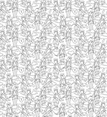 Angel. Continuous line art drawing vector illustration.